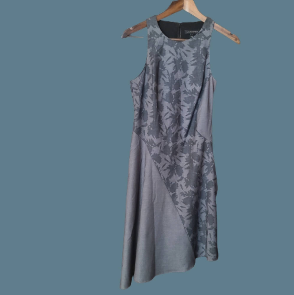 Banana Republic Sleeveless Asymmetrical Hem Wool Blend Dress